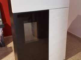 Rika Pelletofen Domo Stein weiß Ausstellungsmodell
